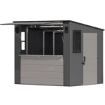 Suncast Cabana Entertainment Shed 8 ft. x 7 ft. Resin Storage Shed (Floor Included)