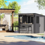 Suncast Cabana Entertainment Shed 8 ft. x 7 ft. Resin Storage Shed (Floor Included) - Image 2