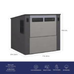 Suncast Cabana Entertainment Shed 8 ft. x 7 ft. Resin Storage Shed (Floor Included) - Image 4