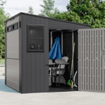 Suncast Cabana Entertainment Shed 8 ft. x 7 ft. Resin Storage Shed (Floor Included) - Image 5