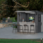 Suncast Cabana Entertainment Shed 8 ft. x 7 ft. Resin Storage Shed (Floor Included) - Image 6