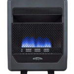 Bluegrass Living Propane Gas Vent Free Blue Flame Gas Space Heater With Blower and Base Feet – 20,000 BTU, T-Stat Control – Model# B20TPB-BB
