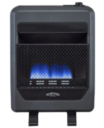 Bluegrass Living Propane Gas Vent Free Blue Flame Gas Space Heater With Blower and Base Feet – 20,000 BTU, T-Stat Control – Model# B20TPB-BB