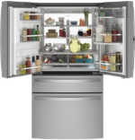 GE Profile 27.9 cu ft Smart Fingerprint Resistant French Door Refrigerator, Stainless Steel - Image 3