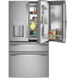 GE Profile 27.9 cu ft Smart Fingerprint Resistant French Door Refrigerator, Stainless Steel - Image 4