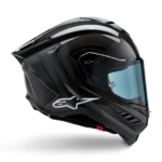 Alpinestars Supertech R10 Element ECE 06 / FIM Full Face Helmet Gloss Black / Carbon / Silver - Image 3