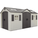Lifetime 15 Ft. x 8 Ft. High-Density Polyethylene (Plastic) Outdoor Storage Shed with Steel-Reinforced Construction