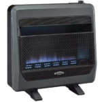 Bluegrass Living Natural Gas Vent Free Blue Flame Gas Space Heater With Blower and Base Feet – 30,000 BTU, T-Stat Control – Model# B30TNB-BB - Image 2