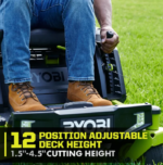 RYOBI 80V HP Brushless 30 in. Battery Electric Cordless Zero Turn Mower with 80V 10 Ah Batteries - Image 10