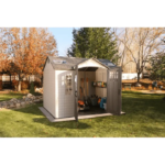 Lifetime 10 Ft. x 8 Ft. High-Density Polyethylene (Plastic) Outdoor Storage Shed with Steel-Reinforced Construction - Image 2