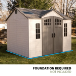 Lifetime 10 Ft. x 8 Ft. High-Density Polyethylene (Plastic) Outdoor Storage Shed with Steel-Reinforced Construction - Image 5
