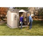 Lifetime 10 Ft. x 8 Ft. High-Density Polyethylene (Plastic) Outdoor Storage Shed with Steel-Reinforced Construction - Image 8