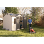 Lifetime 10 Ft. x 8 Ft. High-Density Polyethylene (Plastic) Outdoor Storage Shed with Steel-Reinforced Construction - Image 10
