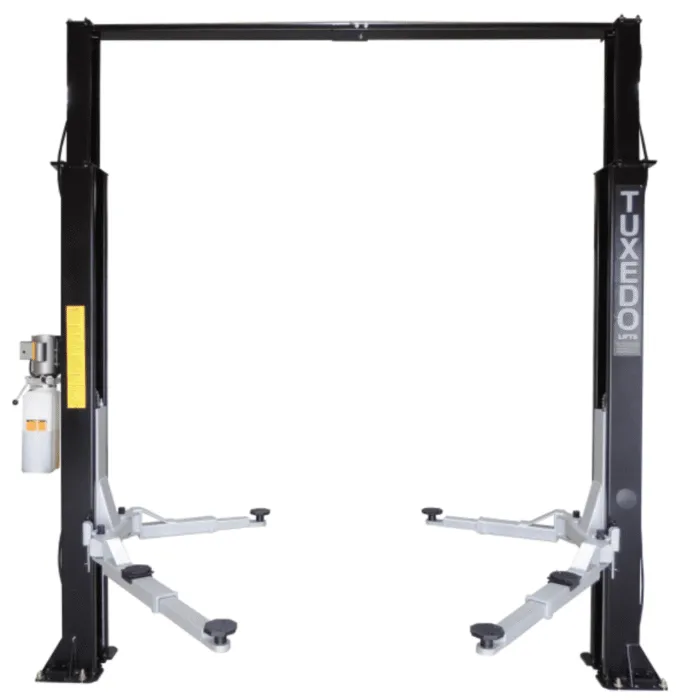 voo-product-178-image-1-700x700 Asymmetric 2 Post Car Lift Clear Floor 9,000 lbs. Capacity Heavy Duty in Black - Image 1