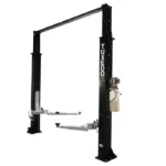 Asymmetric 2 Post Car Lift Clear Floor 9,000 lbs. Capacity Heavy Duty in Black - Image 3