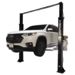 Asymmetric 2 Post Car Lift Clear Floor 9,000 lbs. Capacity Heavy Duty in Black - Image 4