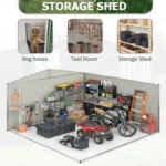 Patiowell 10 ft. W x 12 ft. D Size Upgrade Metal Storage Shed (119 sq. ft.) - Image 6