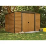 Arrow 10 ft. x 8 ft. Woodridge Shed – Durable Metal Storage with Woodgrain Finish - Image 4