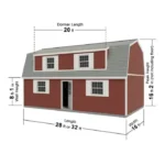 Best Barns Camp Reynolds 16-ft x 32-ft Gambrel Style Wood Outdoor Storage Shed - Image 4