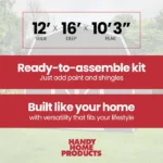 Hudson 12 ft. W x 16 ft. D Wood Storage Shed - Image 5