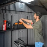 Lifetime 10′ x 8′ Outdoor Storage Shed, Gray - Image 8