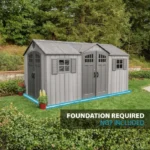 Lifetime 15′ x 8′ Rough Cut Backyard Storage Shed With Floor (60318) - Image 4