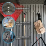 Lifetime 8’ x 7.5’ Outdoor Storage Shed, Light Brown - Image 3