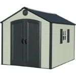 Lifetime 8′ x 10′ Outdoor Plastic Shed W/ Floor and Windows (60238)