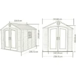 Lifetime 8′ x 10′ Outdoor Plastic Shed W/ Floor and Windows (60238) - Image 6