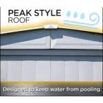 Newport 8 ft. W x 6 ft. D 2-Tone Eggshell and Coffee Galvanized Metal Shed with Sliding Lockable Doors (43 sq. ft.) - Image 4