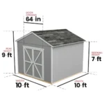 Rookwood 10 ft. W x 10 ft. D Wood Storage Shed With Floor - Image 2
