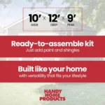 Rookwood 10 ft. W x 12 ft. D Wood Storage Shed With Floor - Image 7