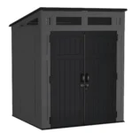Suncast 6-Feet x 4-Feet Modernist Lean-to Resin Storage Shed (Floor Included) in Gray | BMS6583T