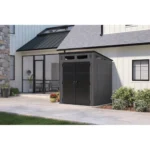 Suncast 6-Feet x 4-Feet Modernist Lean-to Resin Storage Shed (Floor Included) in Gray | BMS6583T - Image 9