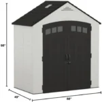 Suncast Vista 7 ft. x 4 ft. Resin Standard Modern Storage Shed with Floor Kit - Image 7
