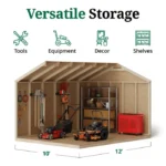 Value Workshop Outdoor Wood Storage Shed - Image 2