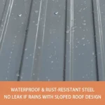 Veikous 8 ft. x 12 ft. Outdoor Storage Shed with Lockable Door and Vents - Image 6