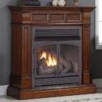 Duluth Forge Dual Fuel Ventless Gas Fireplace With Mantel – 32,000 BTU, T-Stat. Control, Auburn Cherry Finish – Model# DFS-400T-2AC - Image 2