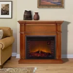 Duluth Forge Full Size Electric Fireplace – Remote Control, Apple Spice Finish – Model# EL1350-3-AS - Image 2