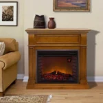 Duluth Forge Full Size Electric Fireplace – Remote Control, Apple Spice Finish – Model# EL1350-3-AS - Image 2
