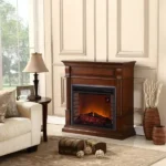Duluth Forge Full Size Electric Fireplace – Remote Control, Apple Spice Finish – Model# EL1350-4-AS - Image 4