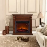 Duluth Forge Full Size Electric Fireplace – Remote Control, Apple Spice Finish – Model# EL1350-4-AS - Image 5