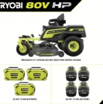 RYOBI 80V HP Brushless 54 in. Battery Electric Cordless Zero Turn Mower & Mulch Kit - Image 3