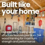 Handy Home Products Scarsdale 12×16 Do-it-Yourself Wooden Storage Shed with Floor - Image 8