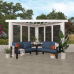 Backyard Discovery Ridgedale Traditional Pergola with Built-in Conversation Seating - Image 2