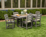 Polywood Lakeside 7-Piece Farmhouse Dining Set – Slate Grey - Image 3