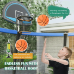 Giantex 8FT 10FT 12FT Trampoline with Enclosure, ASTM Approved Outdoor Large Trampoline with Ladder - Image 5