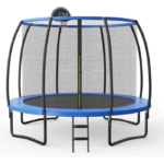 Giantex 8FT 10FT 12FT Trampoline with Enclosure, ASTM Approved Outdoor Large Trampoline with Ladder - Image 9