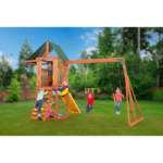 Creative Cedar Designs Cedar Cottage Wooden Swing Set - Image 2