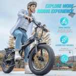 Folding Ebikes for Adults Ridstar 750W Motor 48V 14AH Removable Battery 20 X 4.0 Fat Tire Shimano 7-Speed 19.8MPH Electric Bike - Image 2
